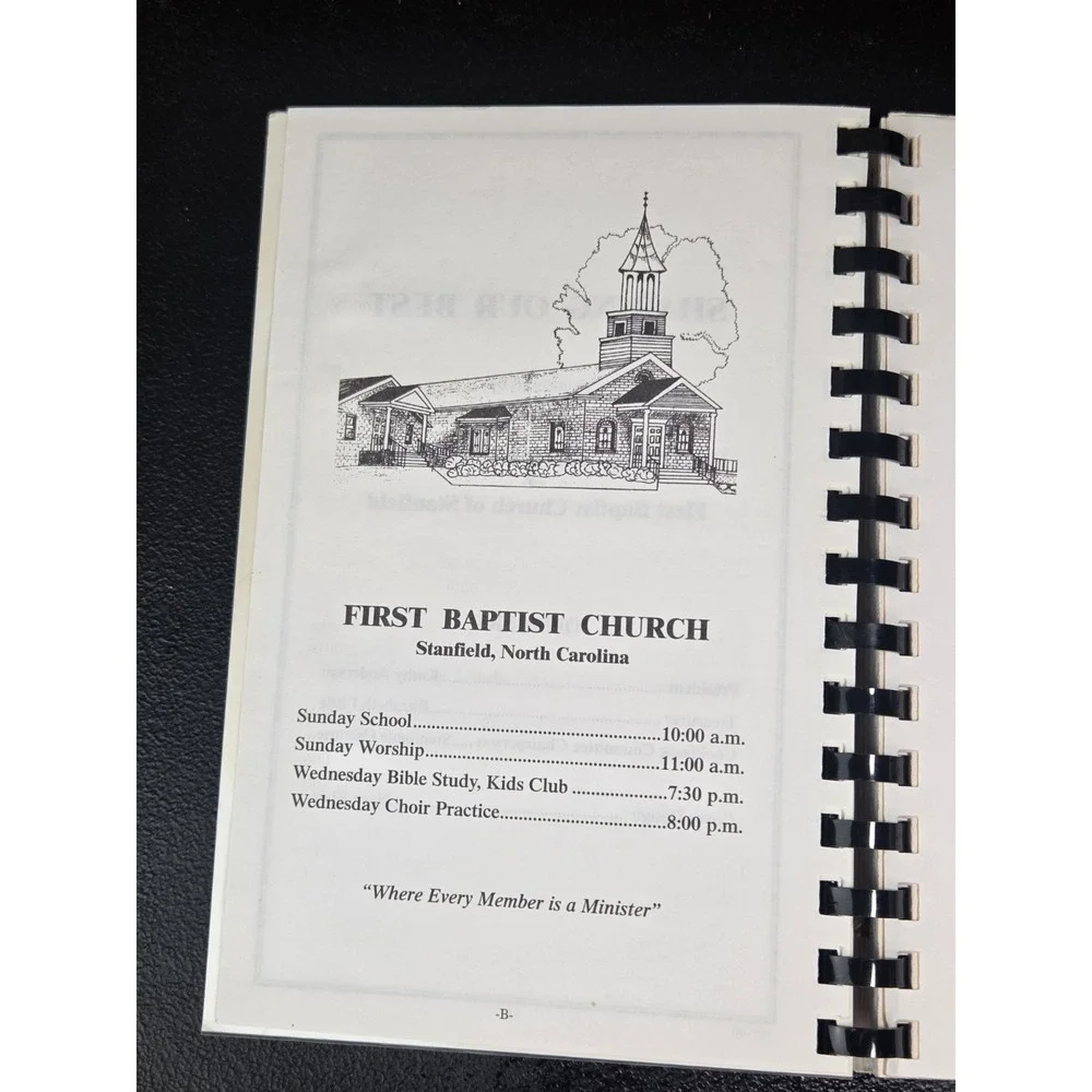 First Baptist Church Of Stanfield Cookbook Stanfield, North Carolina 2000 Spiral